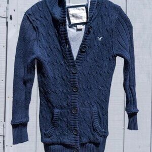 Vintage Y2K American Eagle Cabled Sweater Cardigan XS